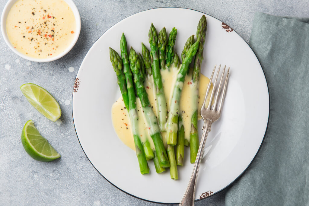 Asperges vertes à la vinaigrette