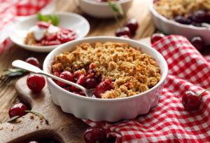 Crumble aux cerises