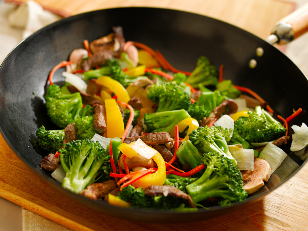 Wok de légumes, sauce soja
