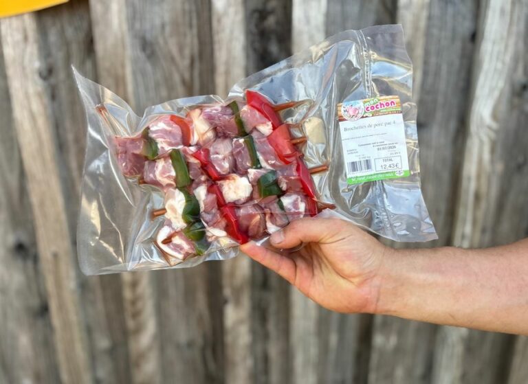 Brochette de porc par 4 - Viande frais - Jardins de Garonne