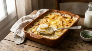 Gratin dauphinois crémeux à l'ail et à la muscade