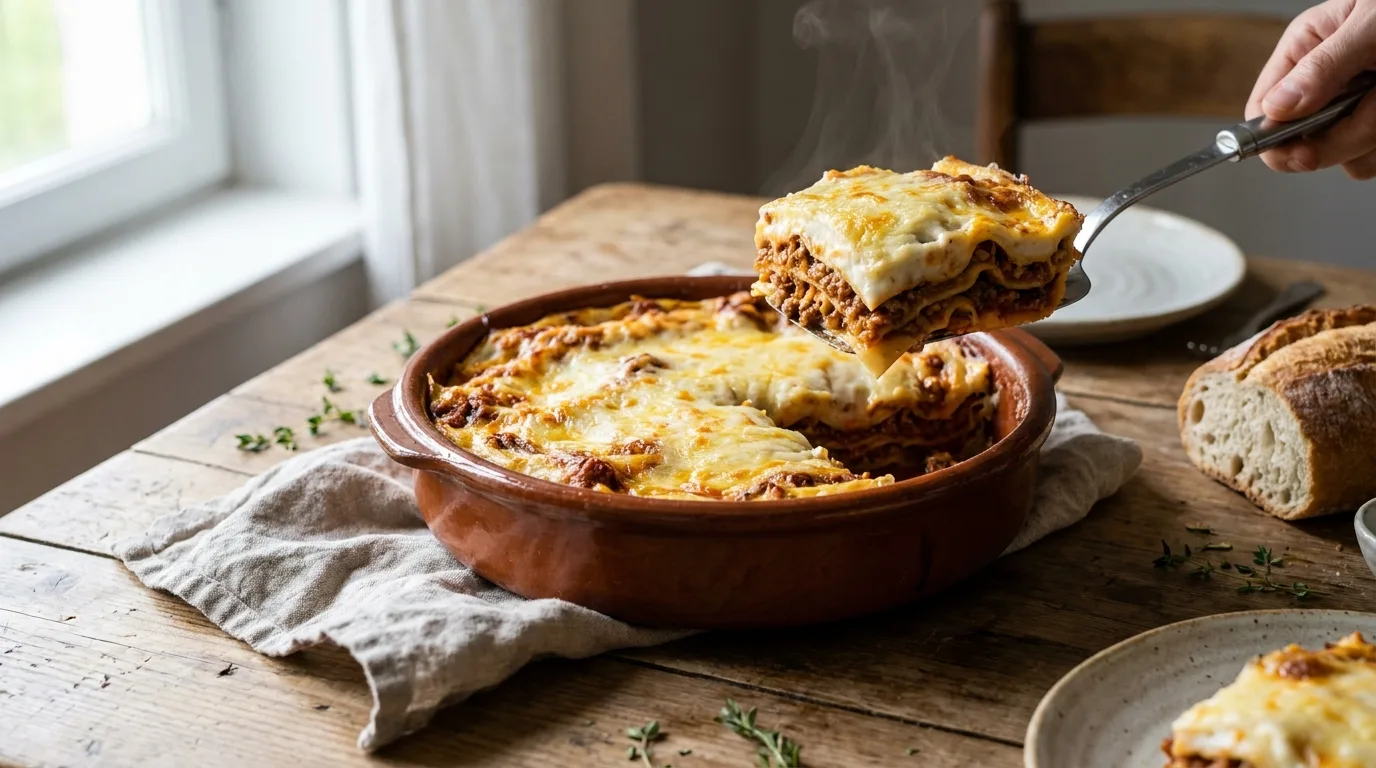 Lasagnes maison à la chair à saucisse et béchamel