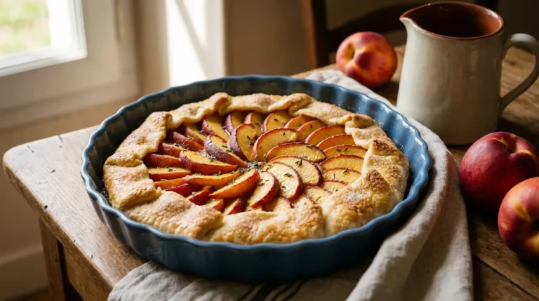 Tarte rustique aux brugnons