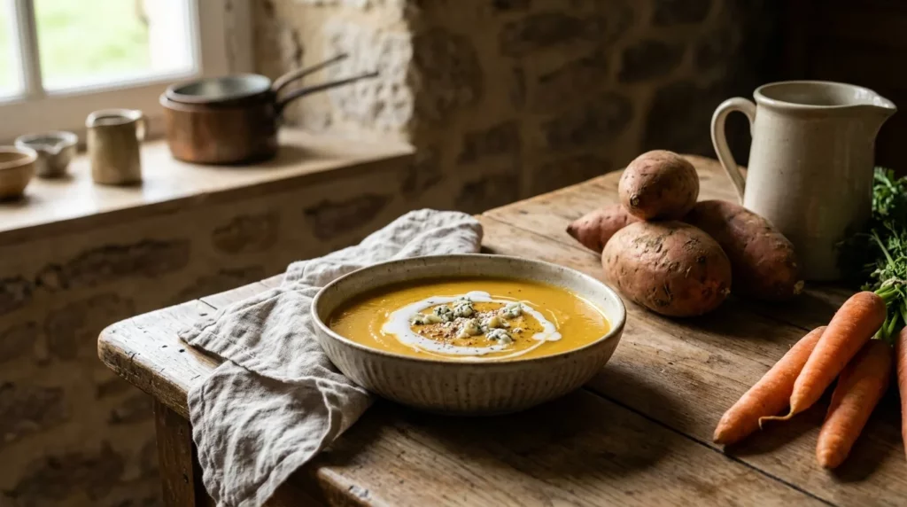 Velouté de patate douce et carottes