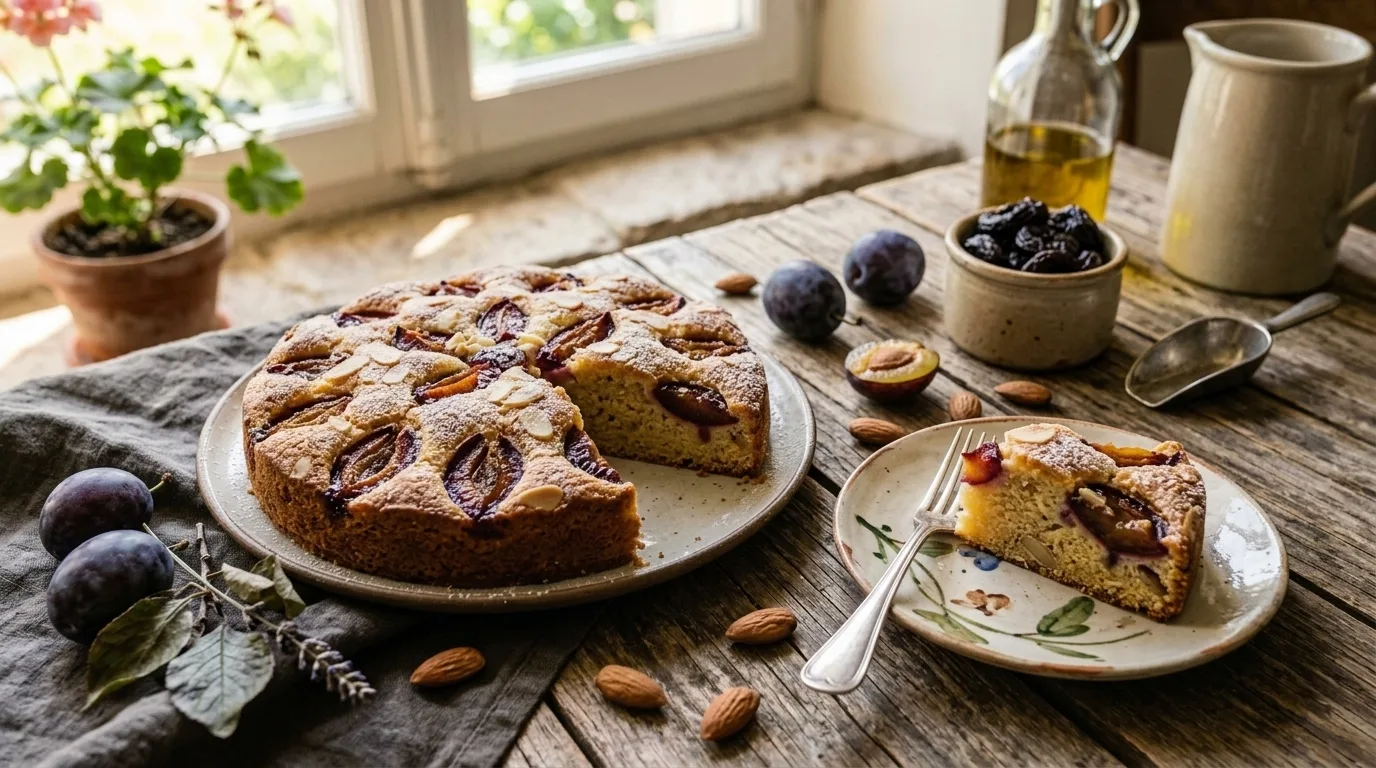 Moelleux aux prunes d'Ente et amandes